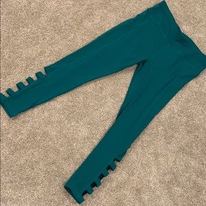 Kiava green cutout leggings